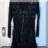 H07. Black and navy polka dot dress by Indies. Size 2 - $38 